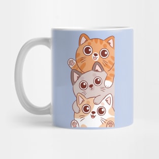 Cute cat pile peeking Mug